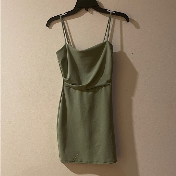 Windsor Dresses & Skirts - Sleek Olive Green/ Sage Mini Dress